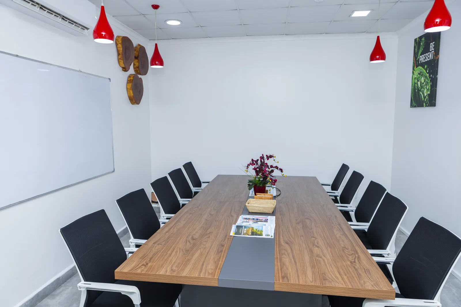 Executive boardroom setup at Vintage International